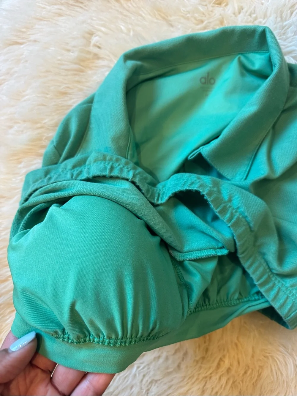 Alo Cropped Polo Top
